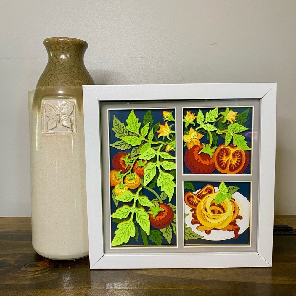 3D Tomato Pasta Shadowbox
